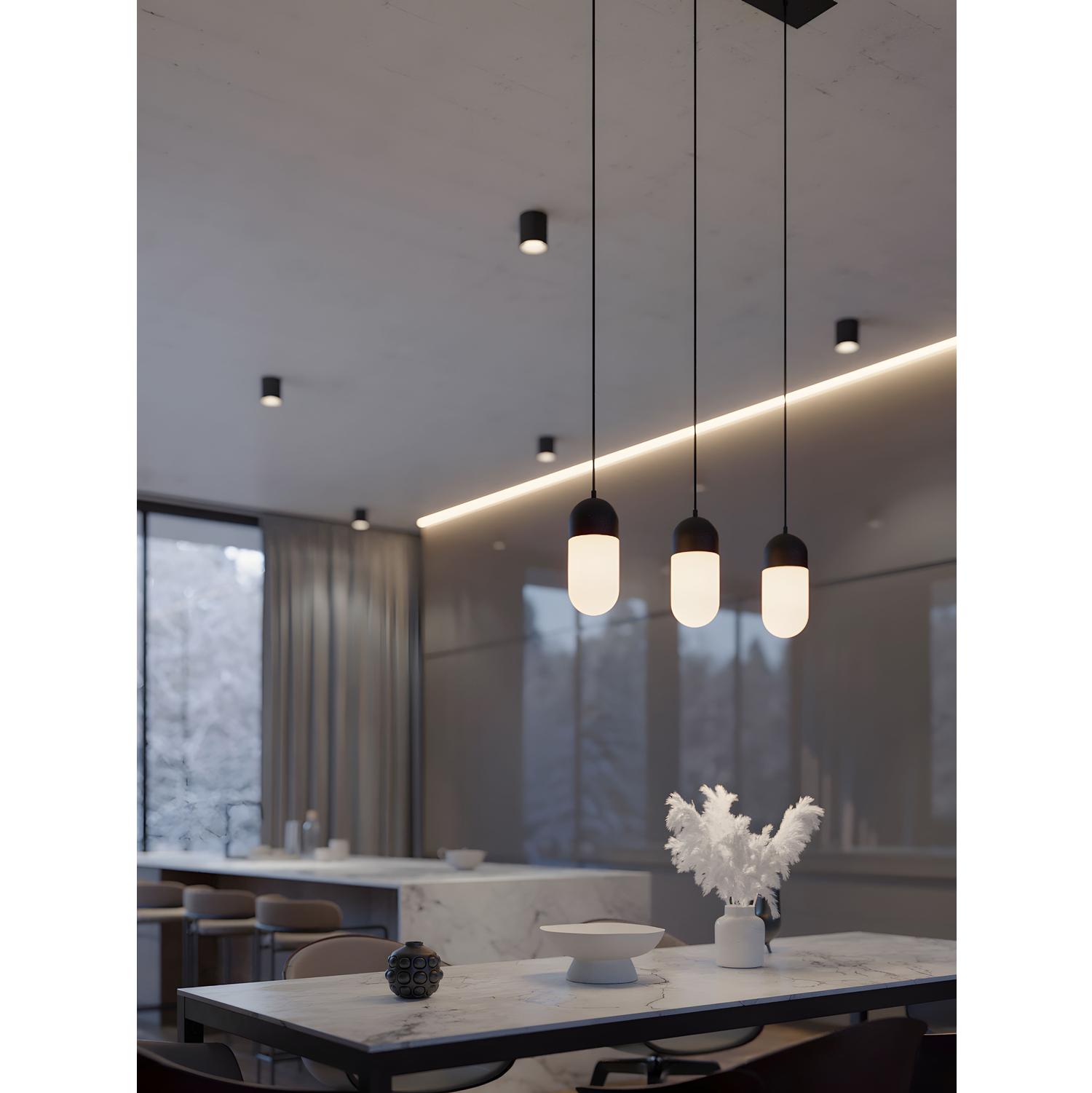 Irvine 3" Linear Pendant Black