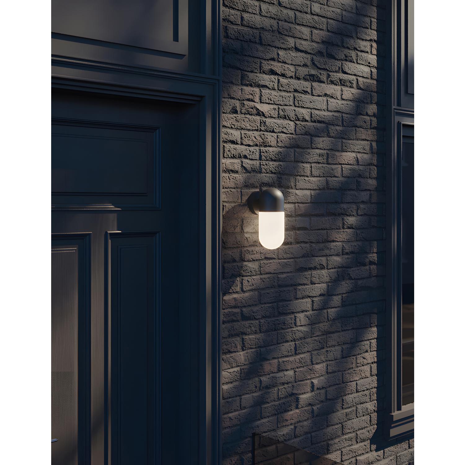 Irvine 12" Led Outdoor Sconce Black