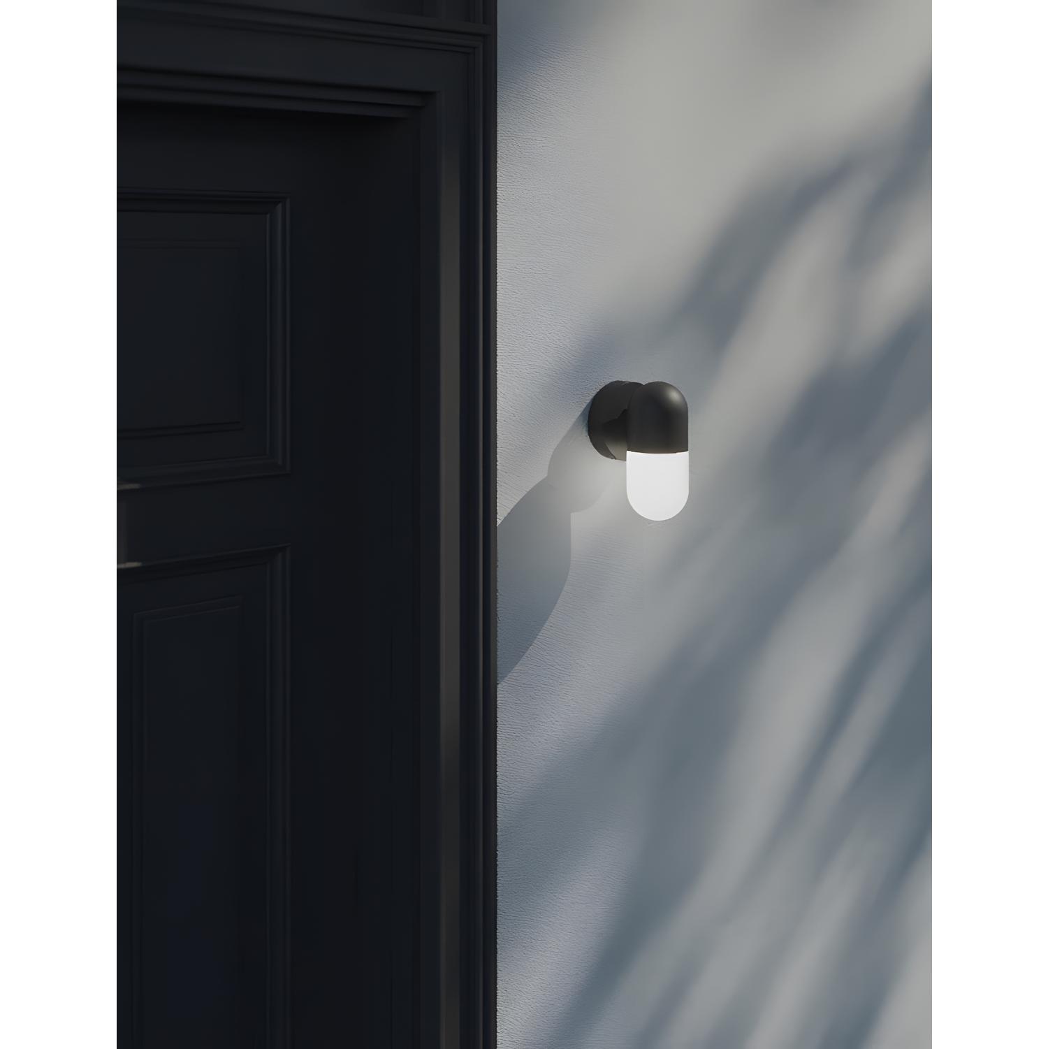Irvine 8" Led Outdoor Sconce Black