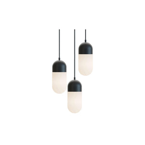Irvine 3 Light Round Pendant Black