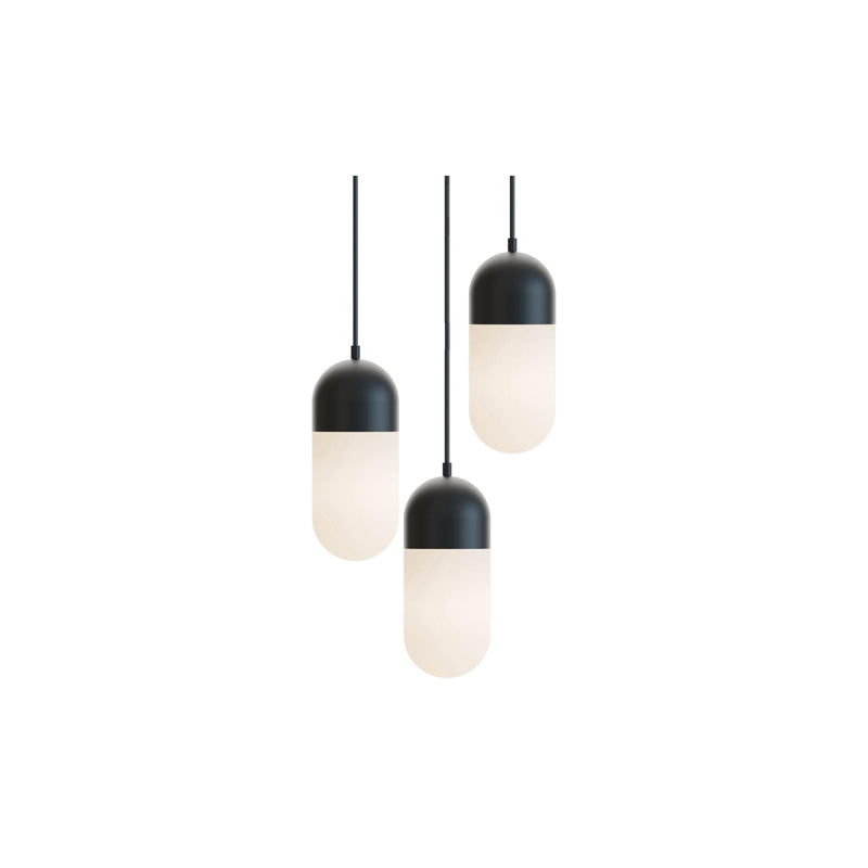 Irvine 3 Light Round Pendant Black