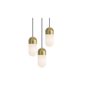 Irvine 3 Light Round Pendant Brass