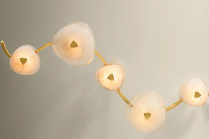 Kune 5 Light Flush Brass