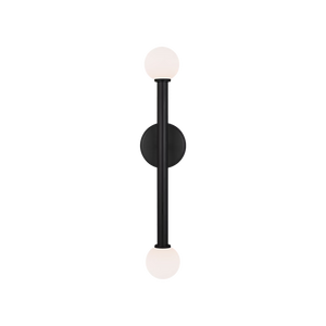 Nodes Double Sconce Black