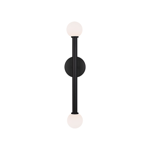 Nodes Double Sconce Black