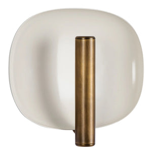 Lustre Wall Sconce Pearl White / Brass