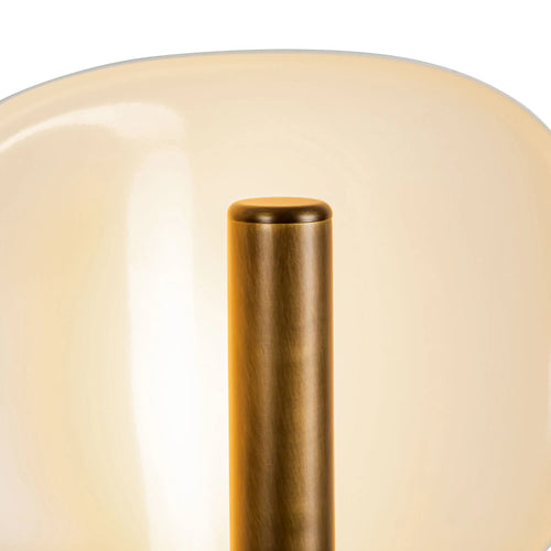 Lustre Wall Sconce Pearl White / Brass