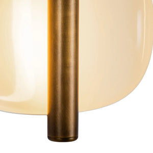 Lustre Wall Sconce Pearl White / Brass