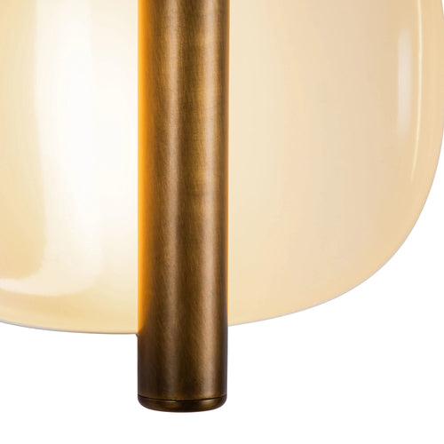 Lustre Wall Sconce Pearl White / Brass