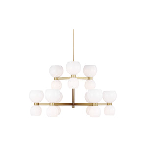 Londyn Medium Chandelier Milk White Glass