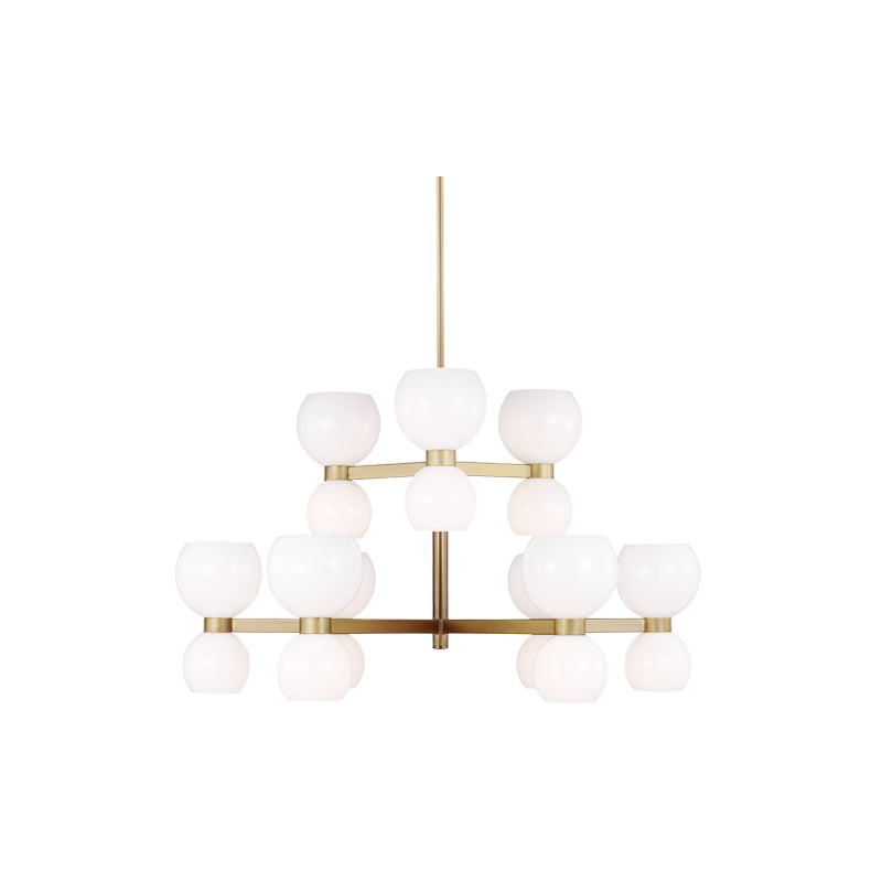 Londyn Medium Chandelier Milk White Glass