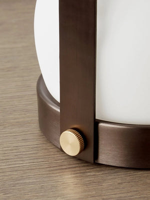 Carrie Portable Table Lamp Leather Handle/Bronze