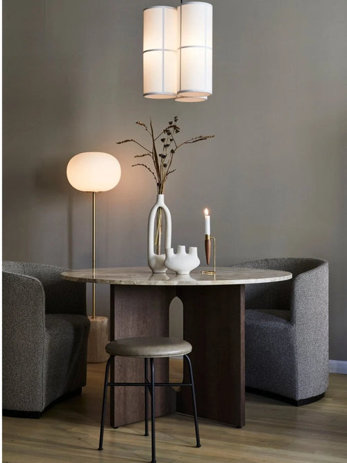 JWDA Floor Lamp Travertine/Brass