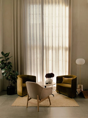 JWDA Floor Lamp Travertine/Brass