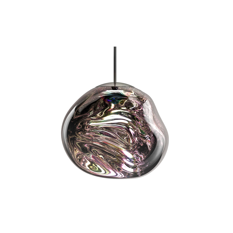 Melt Medium Pendant Light Silver Dichroic