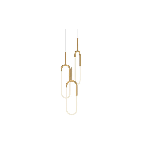 Huron 3 Head Multi Pendant Gold