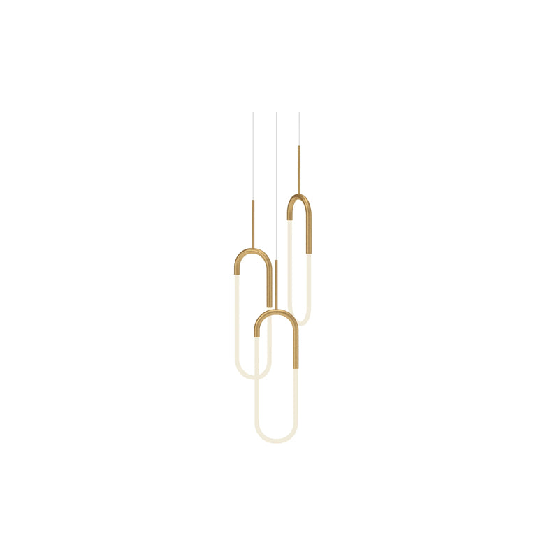 Huron 3 Head Multi Pendant Gold
