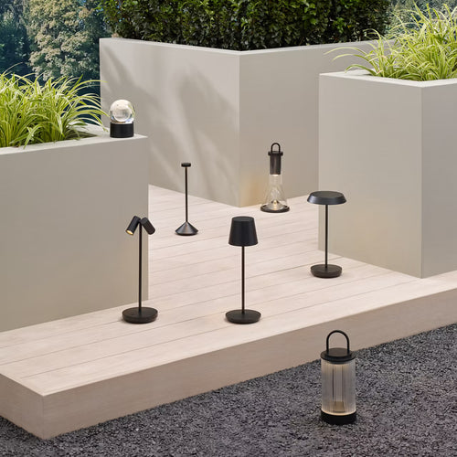 Doppia Rechargeable Table Lamp Black