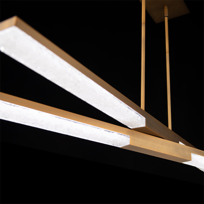 Minx Linear Chandelier Brass