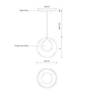 Bolla 6 Pendant Black