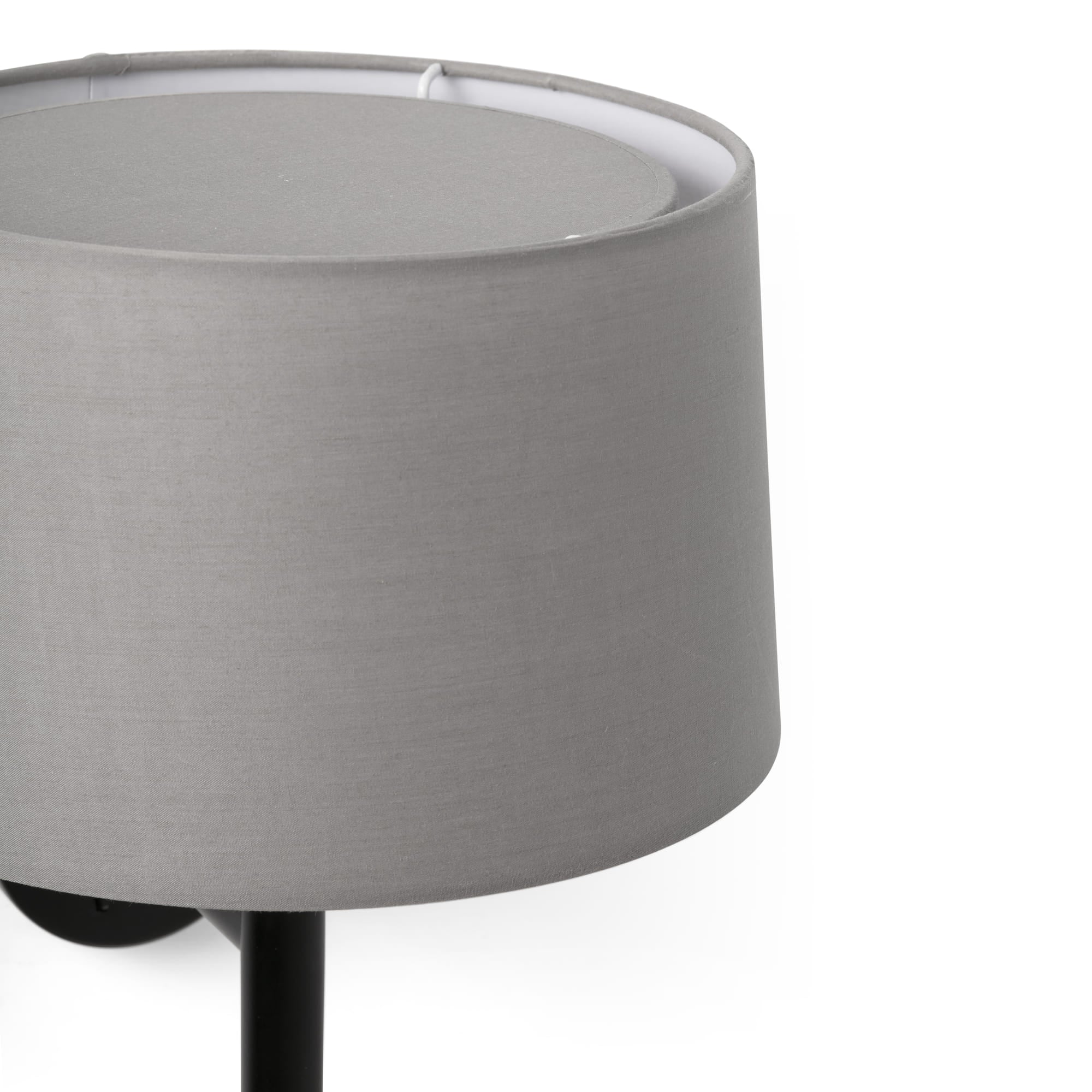 Windsor Aplique Con Lector Negro/Gris