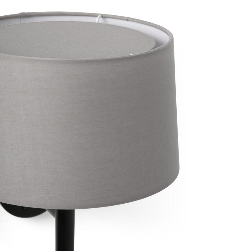 Windsor Aplique Con Lector Negro/Gris