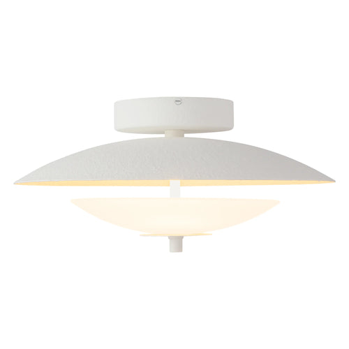 Prescott White Semi-Flush Mount