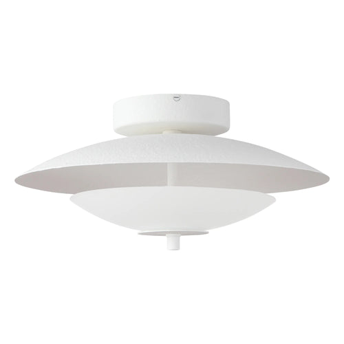 Prescott White Semi-Flush Mount
