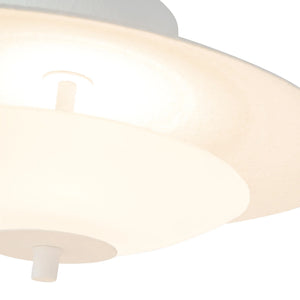 Prescott White Semi-Flush Mount