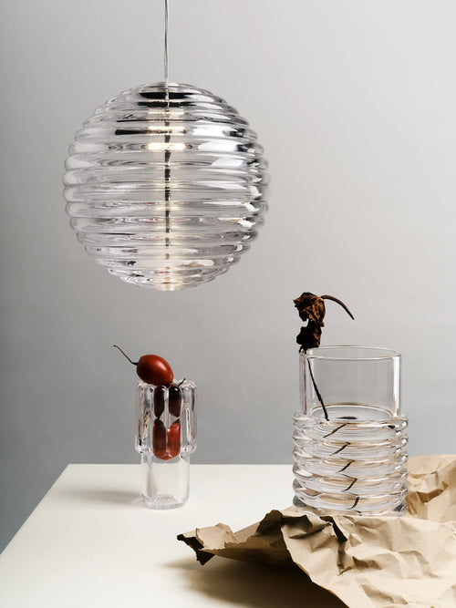 Press Medium Sphere Pendant Clear