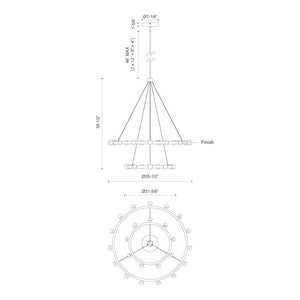 Rezz II Chandelier Black