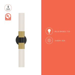 Rue Wall Sconce Black/Gold