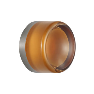 Tatum Wall Sconce Nickel/Amber Glass