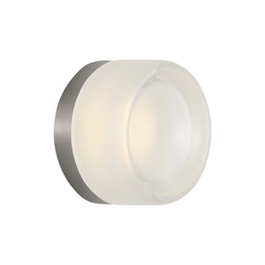 Tatum Wall Sconce Nickel/Clear Glass
