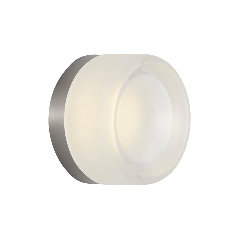 Tatum Wall Sconce Nickel/Clear Glass