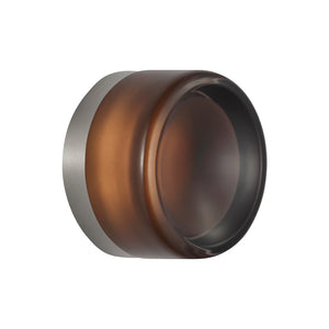 Tatum Wall Sconce Nickel/Smoke Glass