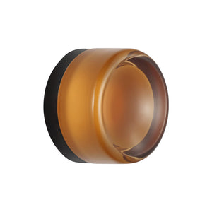 Tatum Wall Sconce Black/Amber Glass