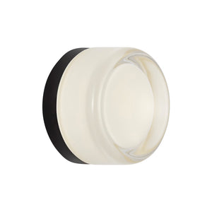 Tatum Wall Sconce Black/Milk Glass