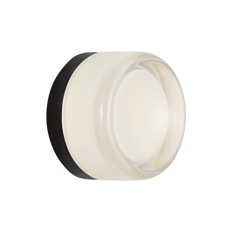 Tatum Wall Sconce Black/Milk Glass