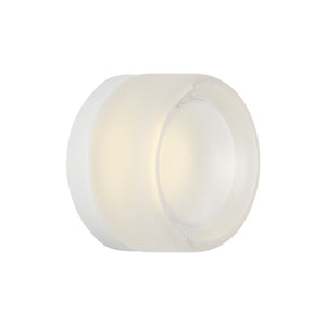 Tatum Wall Sconce White/Clear Glass