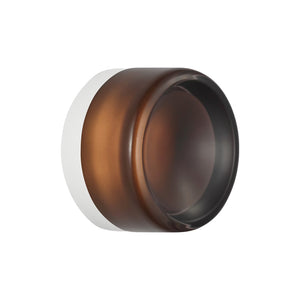 Tatum Wall Sconce White/Smoke Glass
