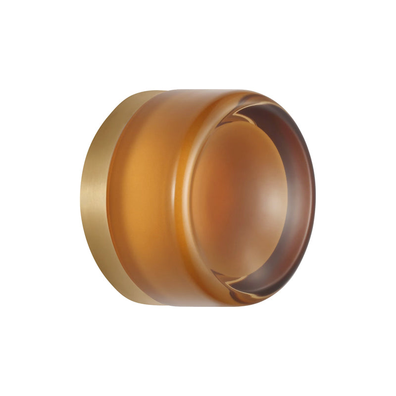 Tatum Wall Sconce Brass/Amber Glass