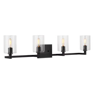 Fullton 4-Light Bath Sconce Black