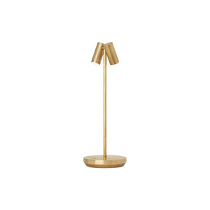 Doppia Rechargeable Table Lamp Brass