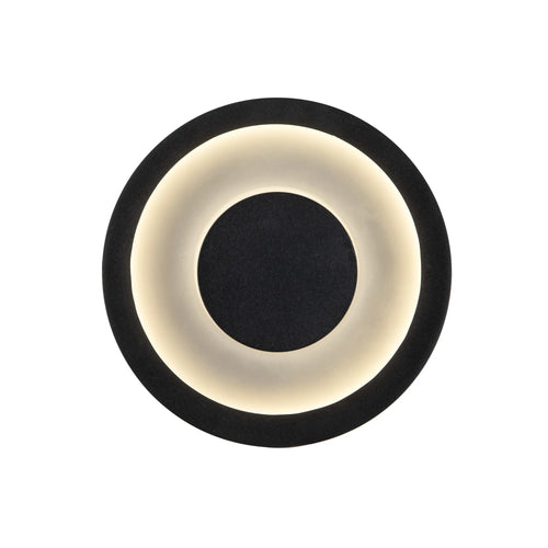 Stephord Exterior Wall Black/Frosted Glass