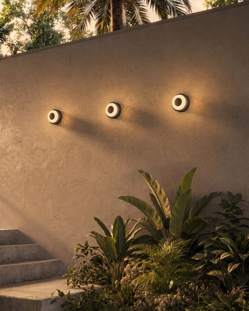 Stephord Exterior Wall Black/Frosted Glass