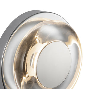 Stephord 4-In Wall Sconce Chrome/Clear Glass