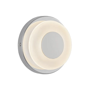 Stephord 4-In Wall Sconce Chrome/Frosted Glass