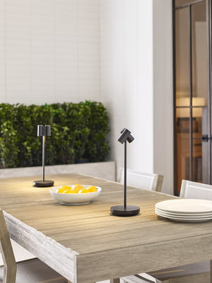 Doppia Rechargeable Table Lamp Black
