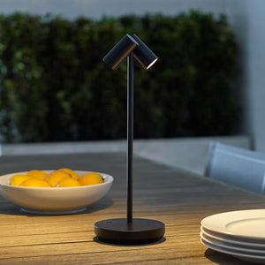 Doppia Rechargeable Table Lamp Black